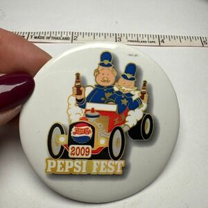 Vintage Pepsi Fest 09 Button Pin Pepsi-Cola Collectors Club #23 Car Theme 2.75"